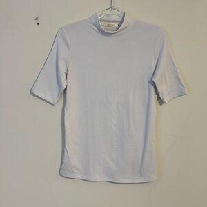 White Mock Neck Top